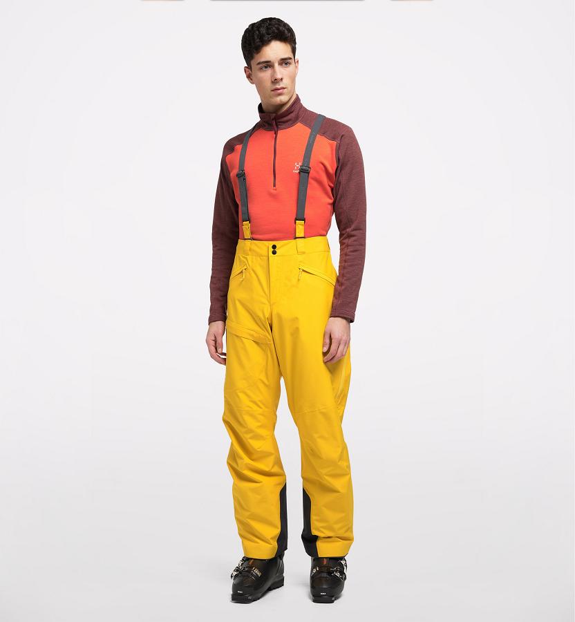 Haglöfs Lumi Loose Ski Pants Yellow For Mens IKRMC8762 Australia